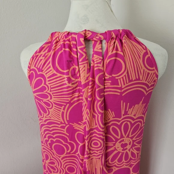 💕Trina Turk Vibrant Pink JUJU halter dress size small 💕 - Picture 7 of 9
